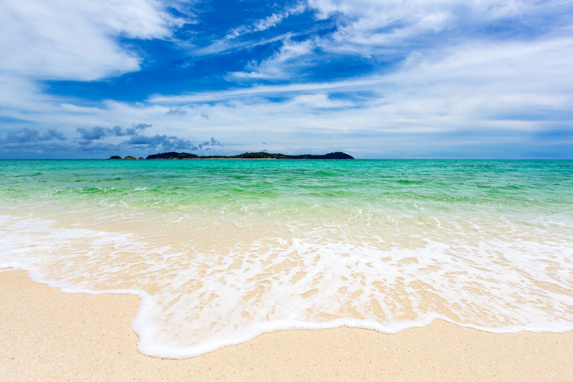 mer bleu océan plage émeraude soleil sable