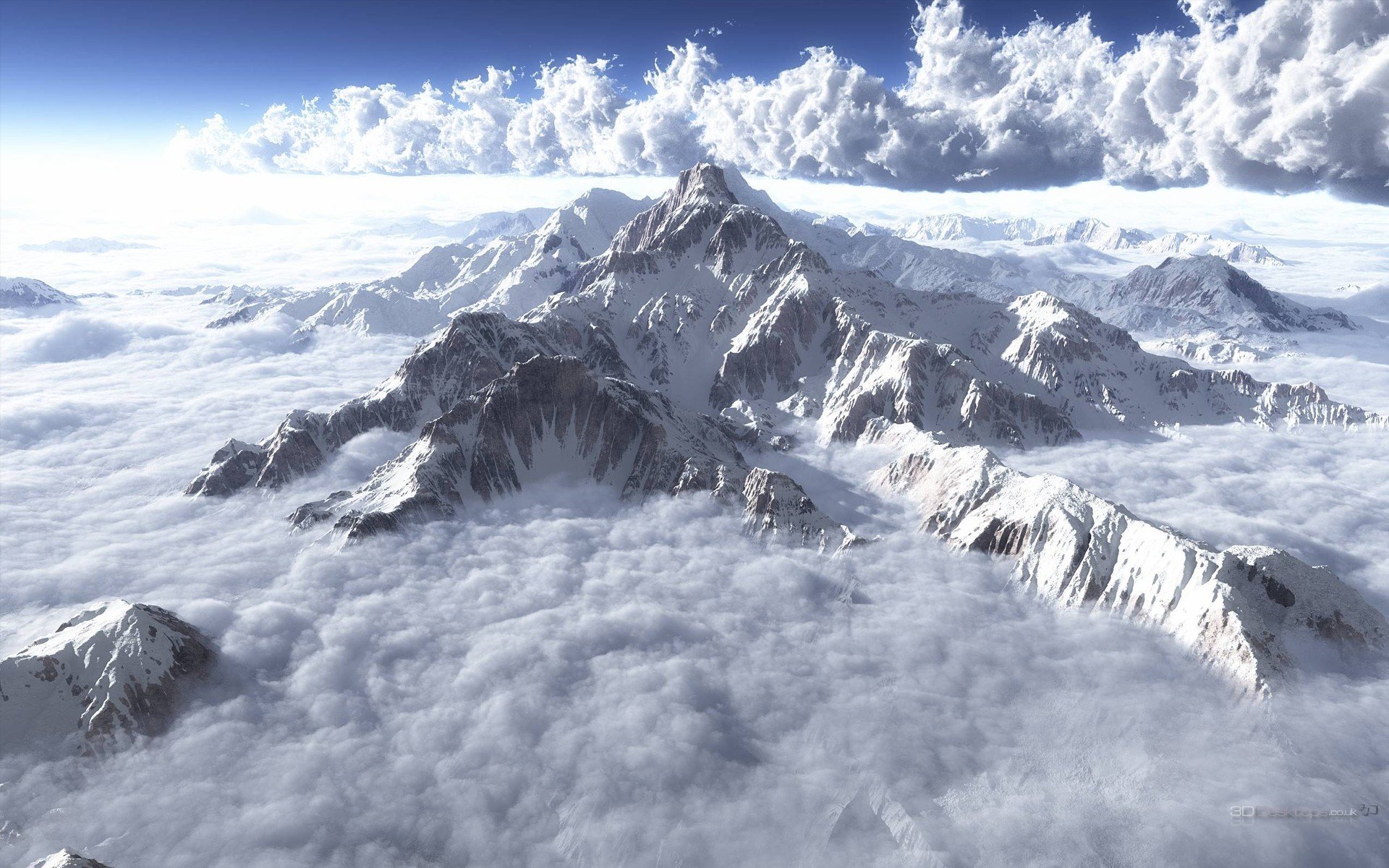 montagne cielo nuvole nebbia gelo neve everest