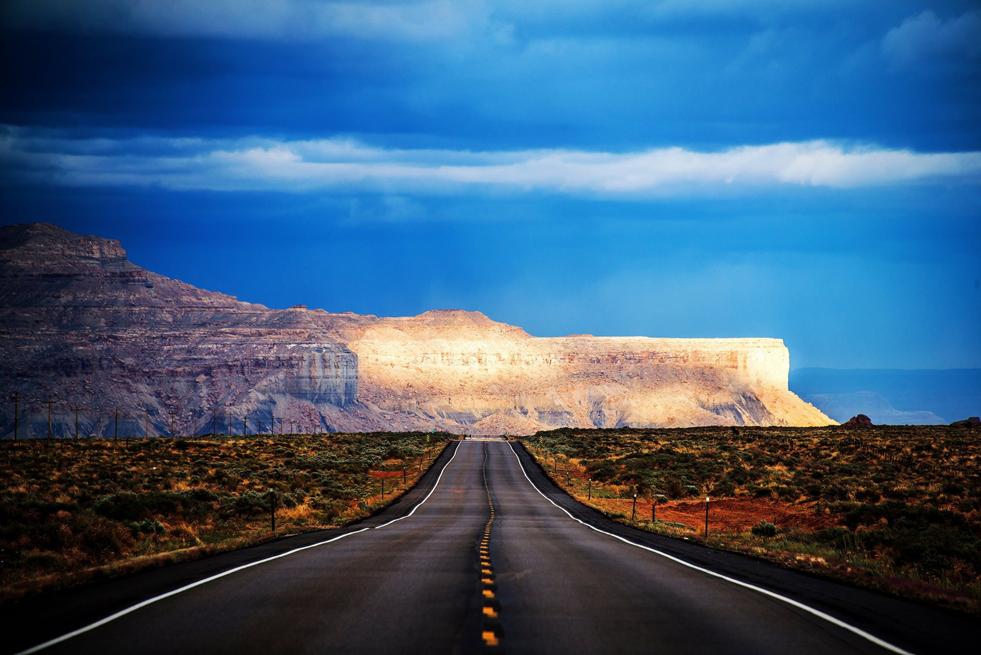 arizona road landscape view