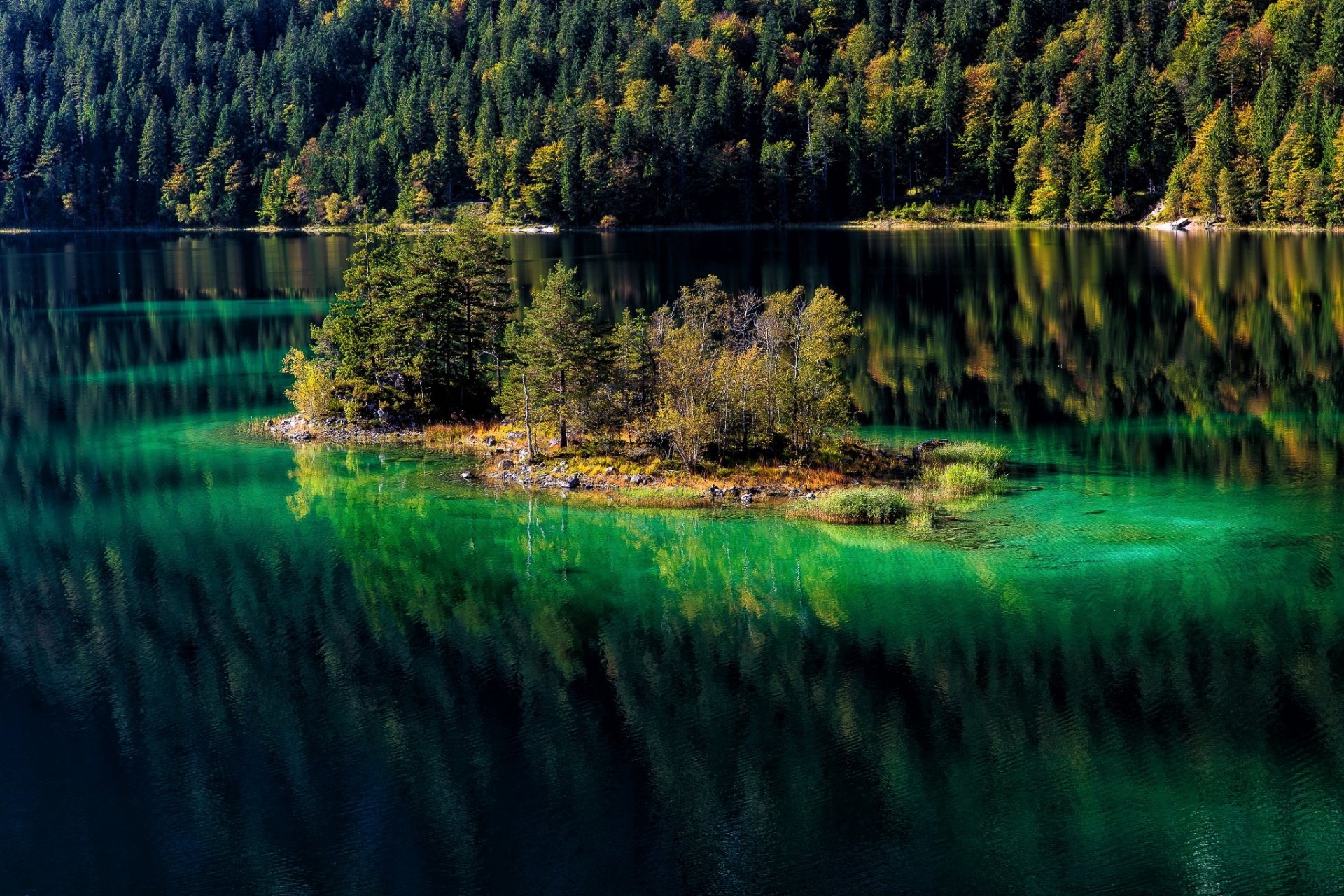 see berge wald bäume insel natur