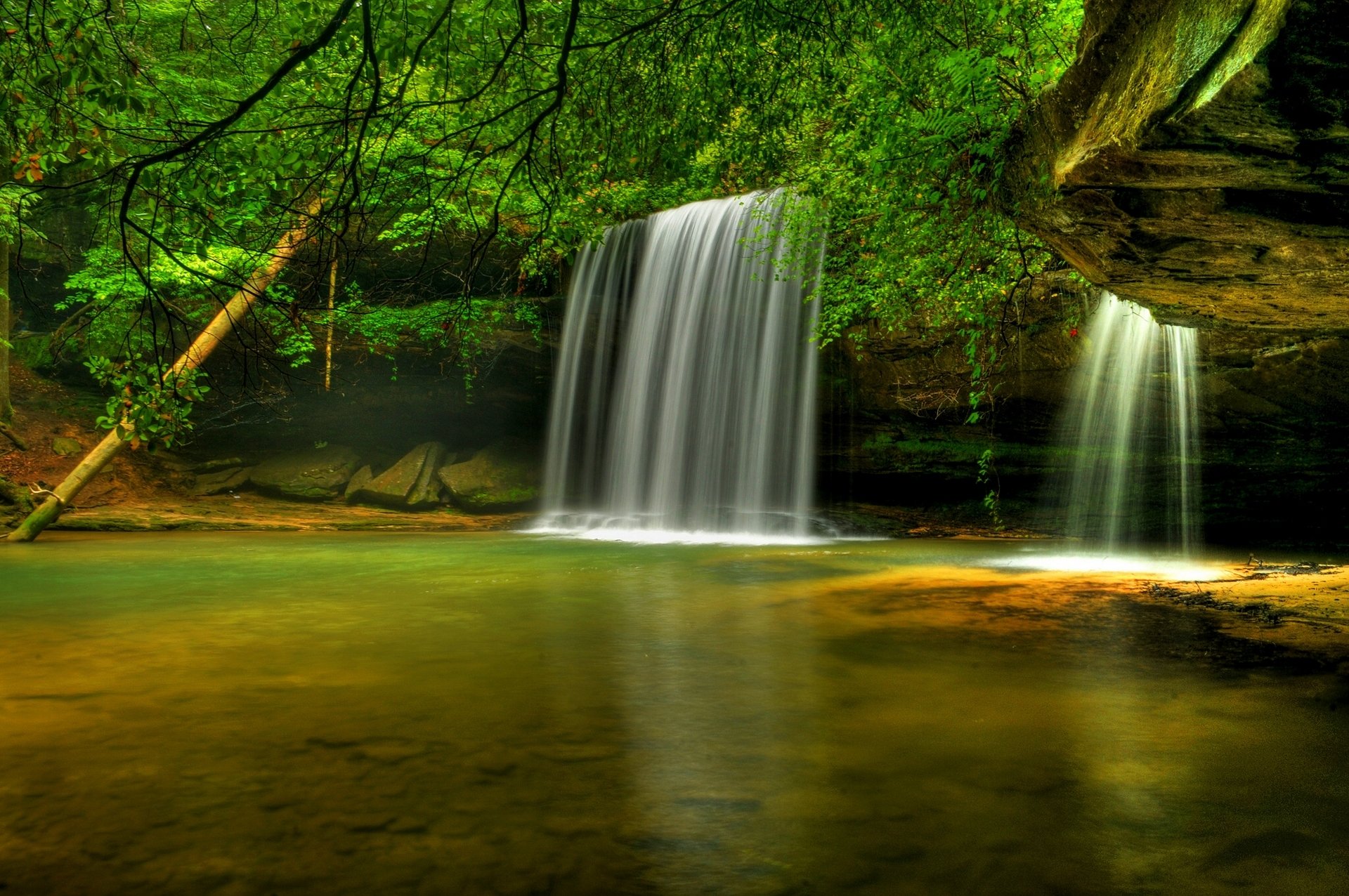 caney creek falls bankhead national wildlife refuge alabama cascade rivière arbres