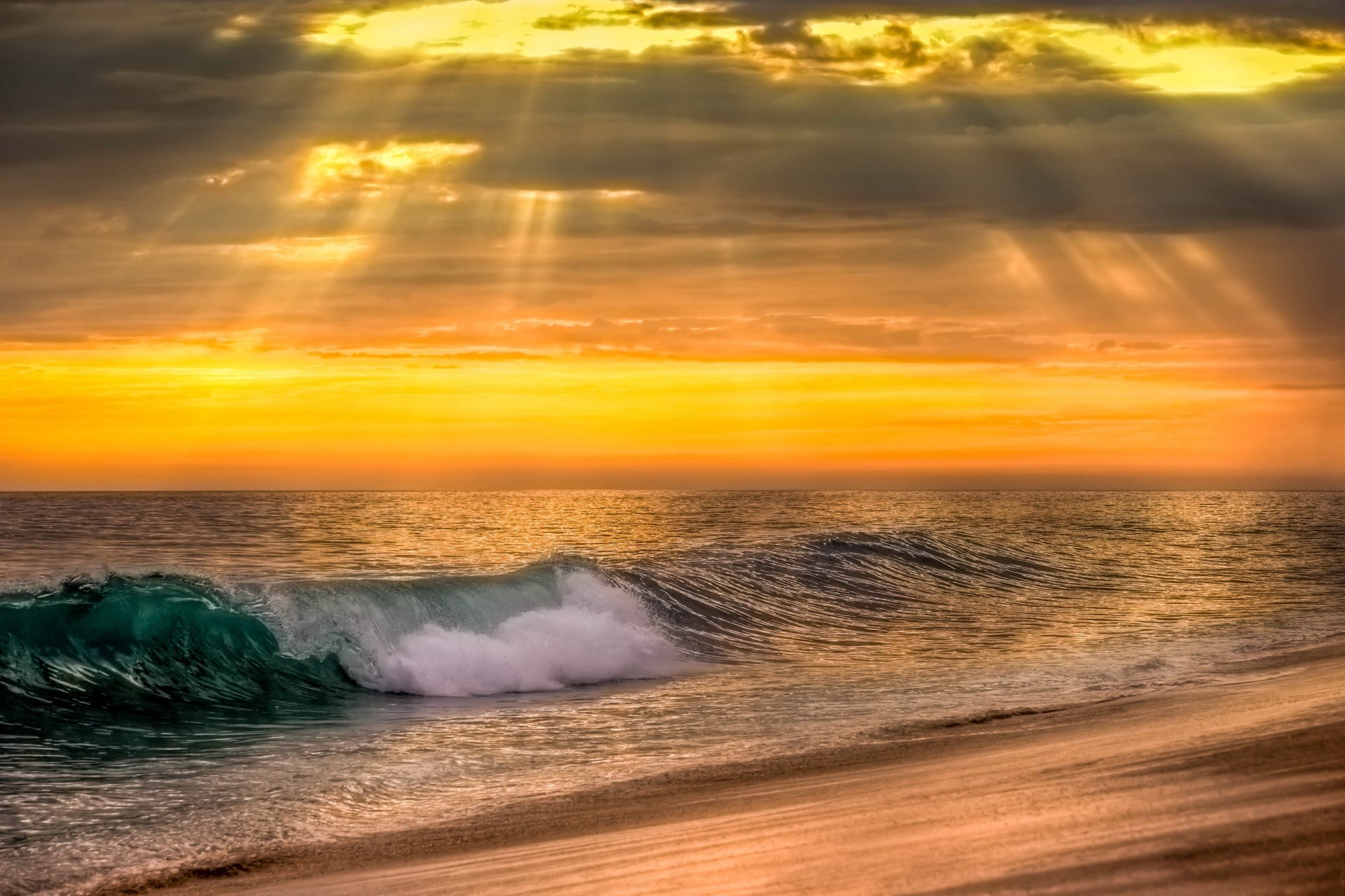 natura tramonto cielo mare oceano acqua onde