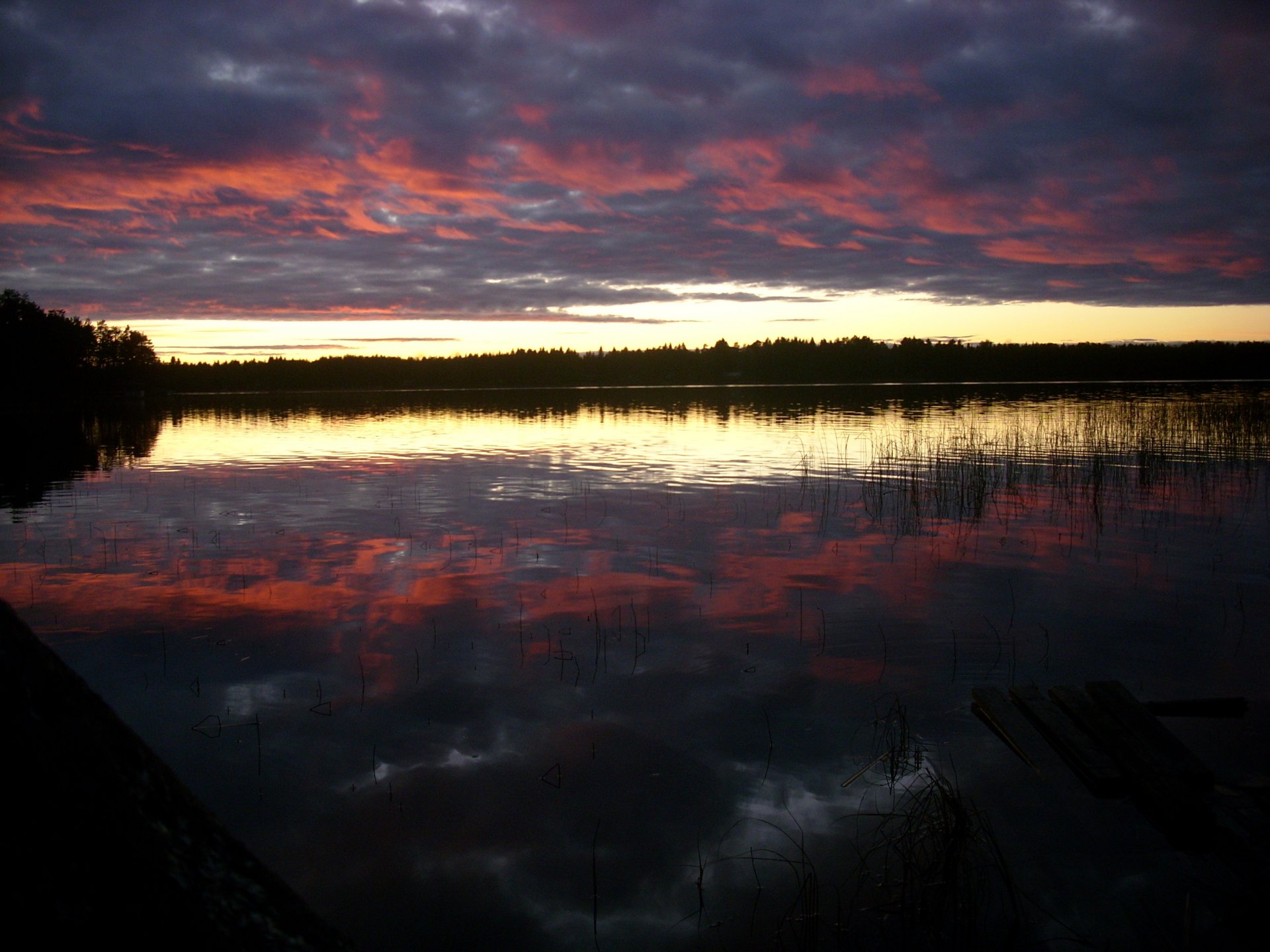 szwecja umeå jezioro natura niebo