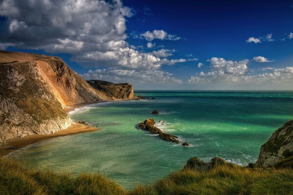 Blue loguna dans le Dorset d Angleterre