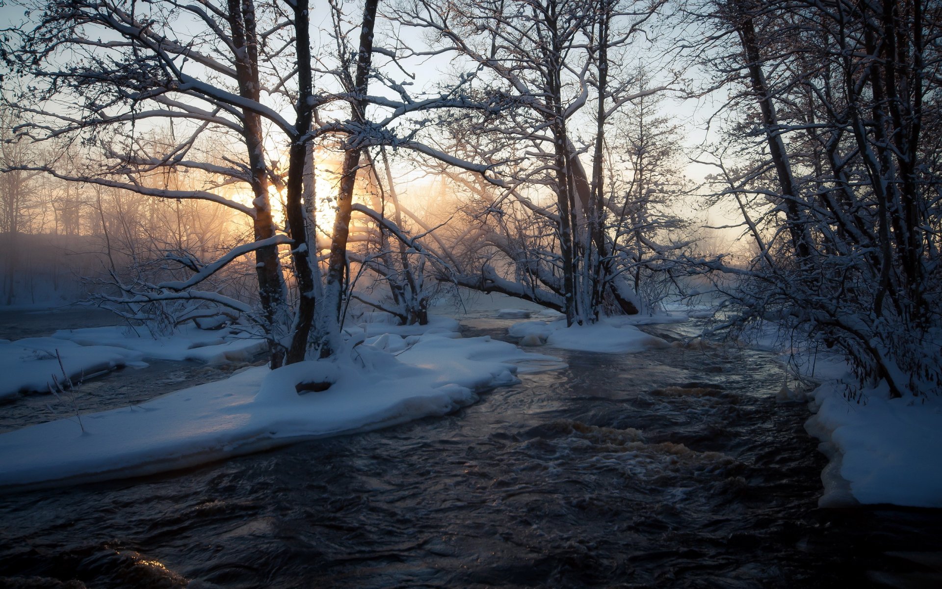 fluss winter natur