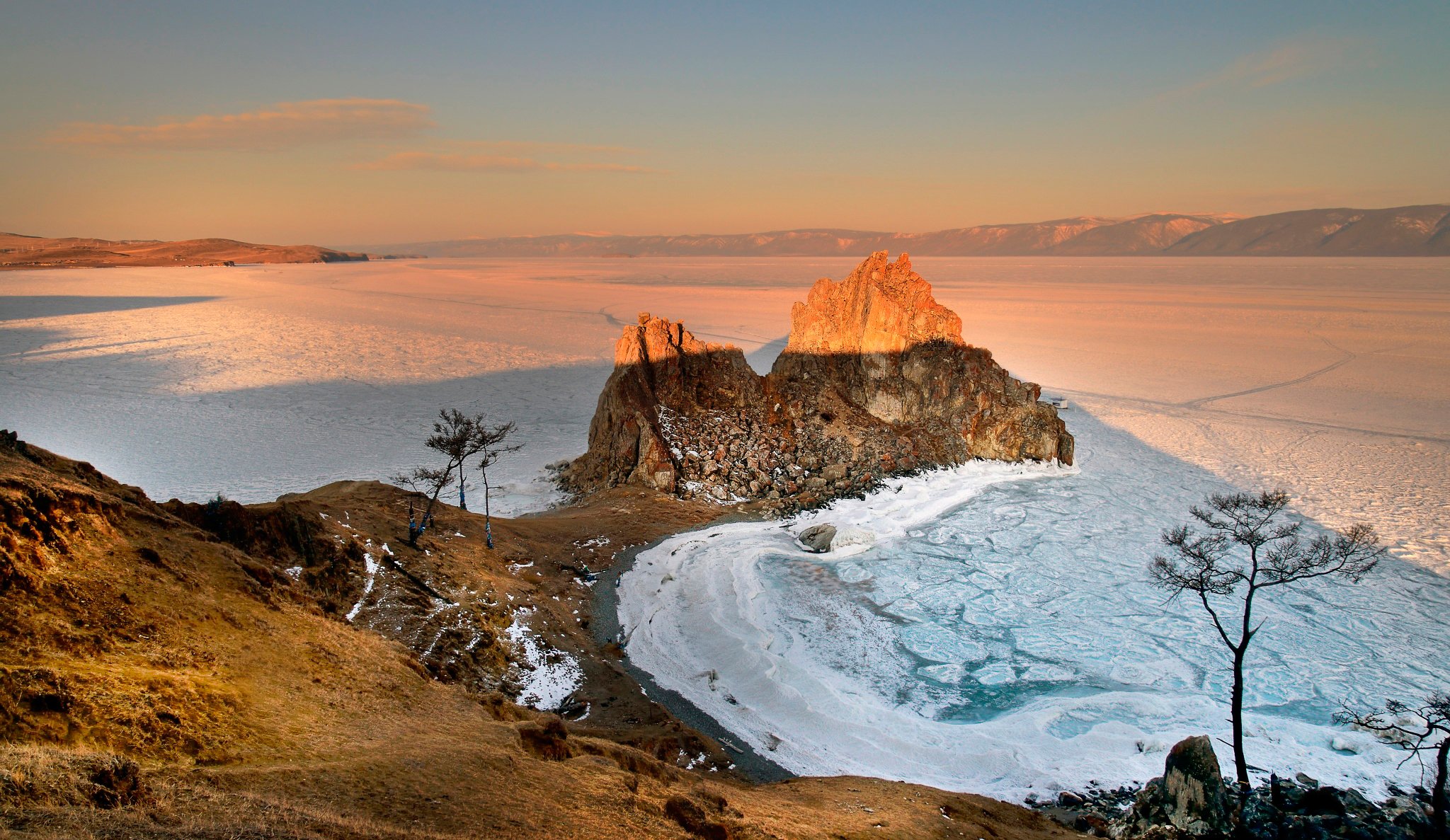 russland baikalsee morgen morgendämmerung