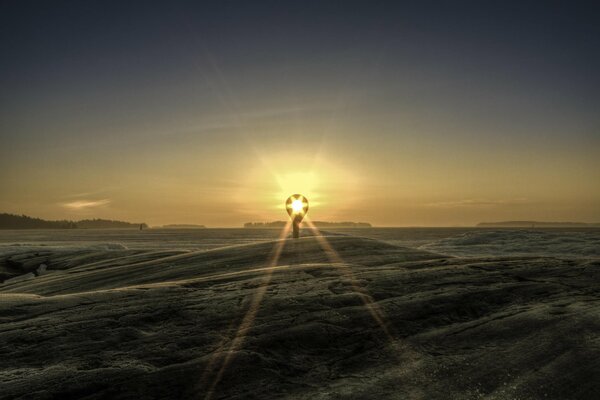 Finnish sunrise through the ring