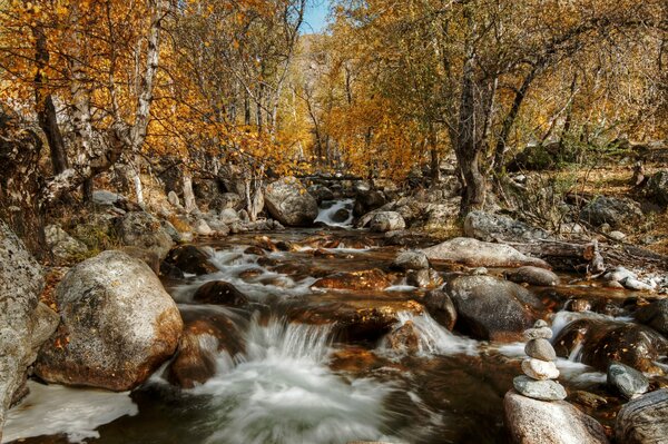 Altai im Herbst im Oktober