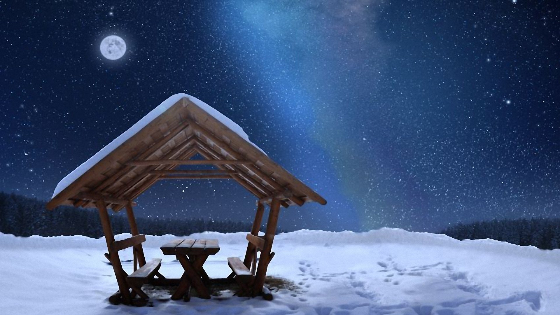 winter moon garden furniture snow star