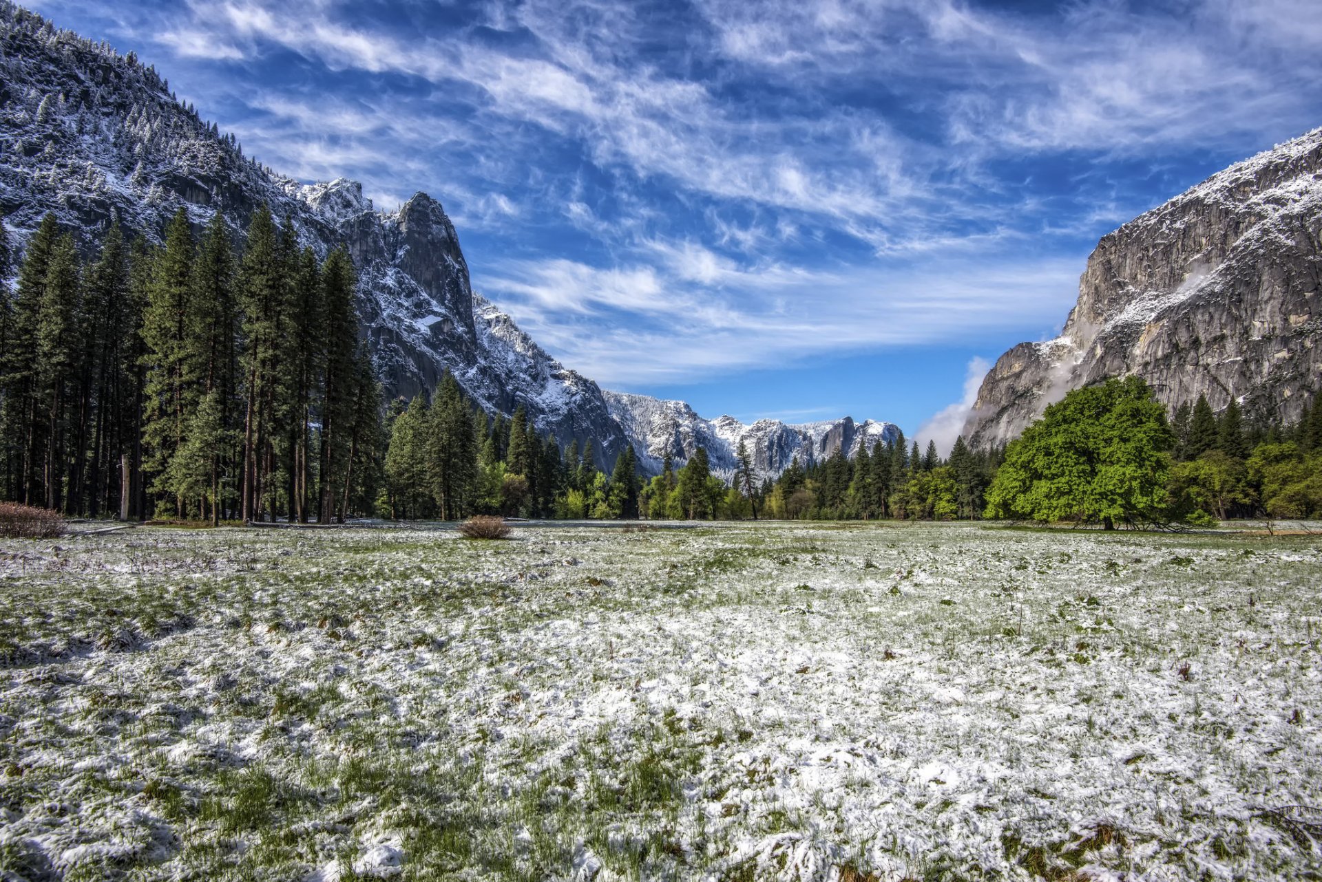 yosemite kalifornia góry śnieg