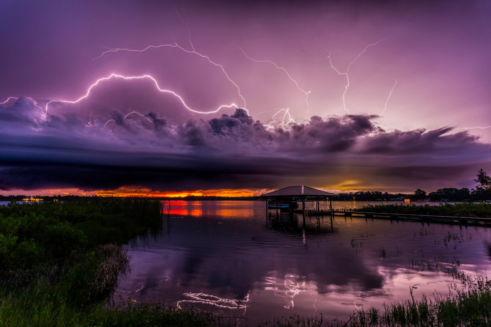 lake charlotte sebring florida lake clouds lightning weather poem