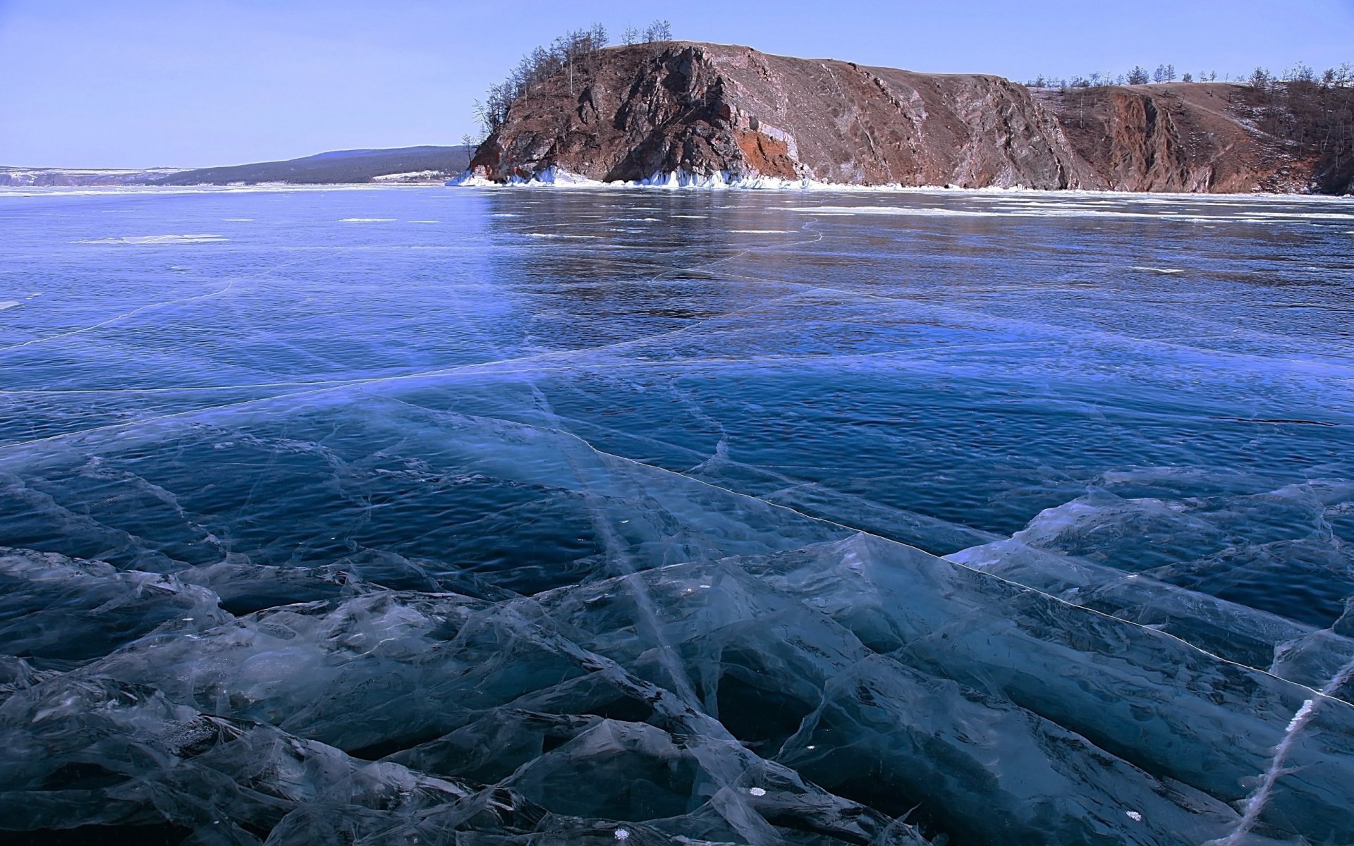 baikal lago natura paesaggio inverno