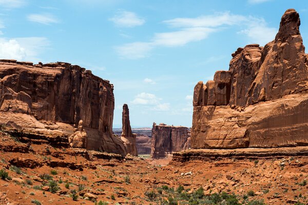 Klippen in den USA bei sonnigem Wetter