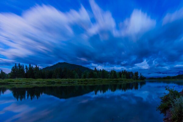 Pre-dawn morning sky. USA. National Park