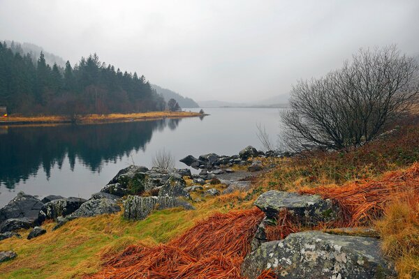 Lake landscape in Snowdonia