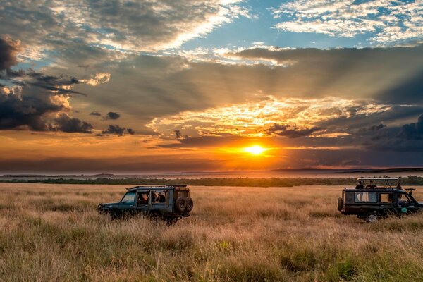 The safari offers a beautiful view of the horizon