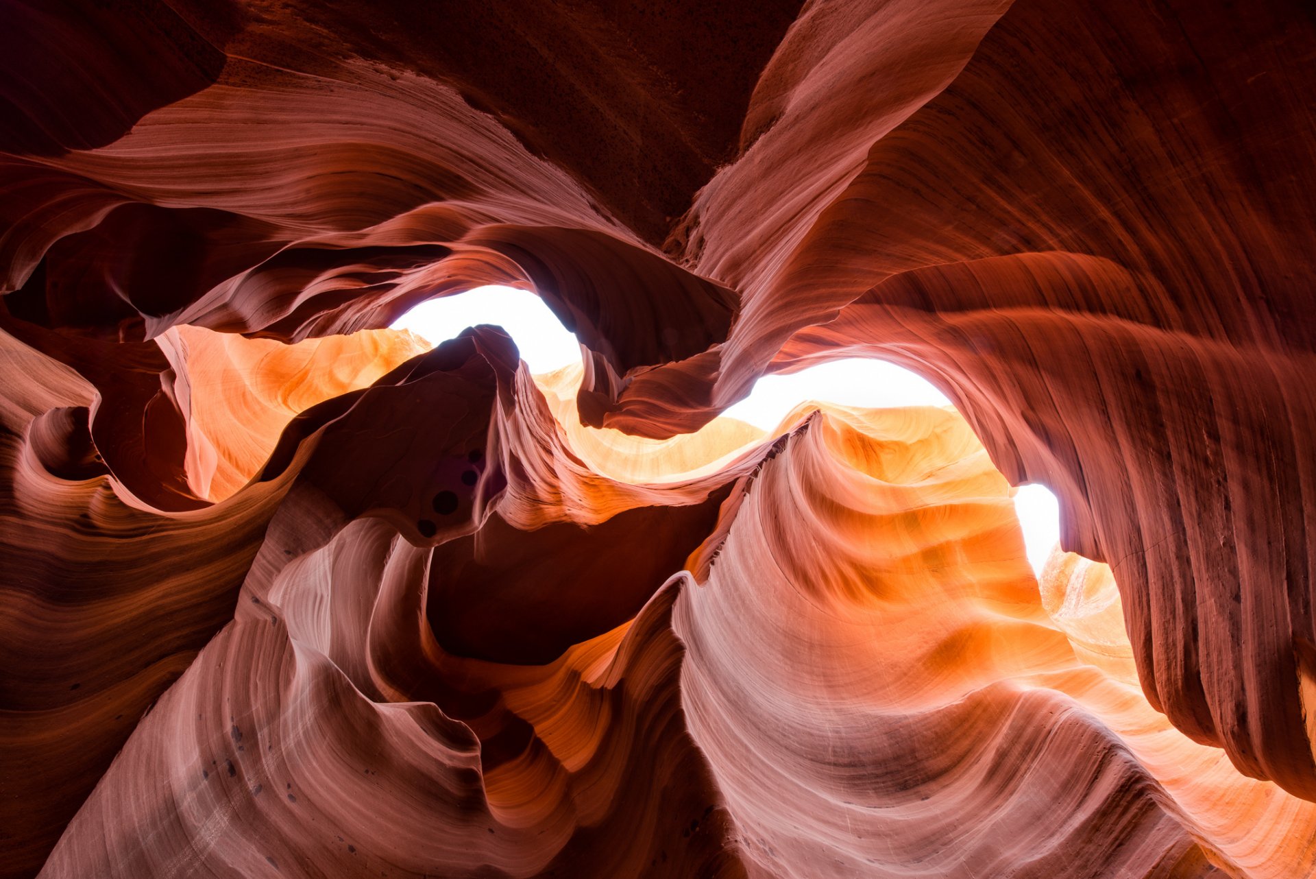 natura usa arizona kanion antylopy skały tekstura światło