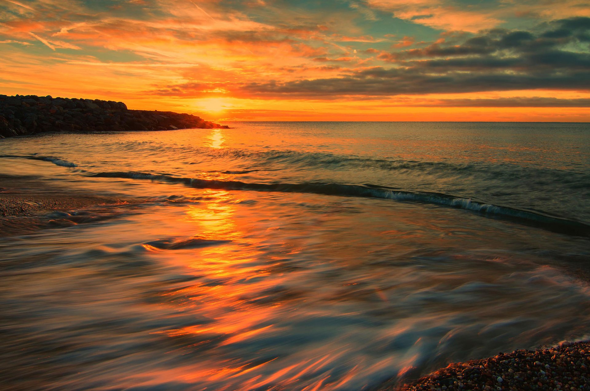 italien meer sonnenuntergang