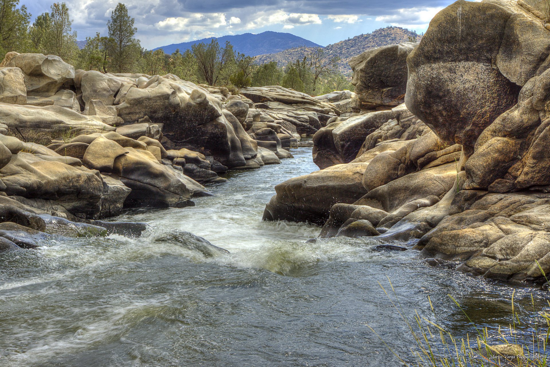 mountain forest river rock feed