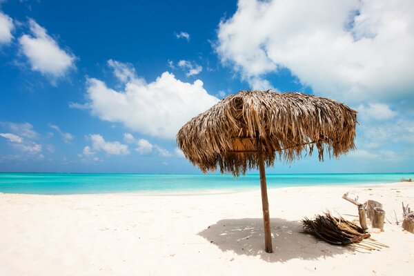 Costa del océano de arena blanca