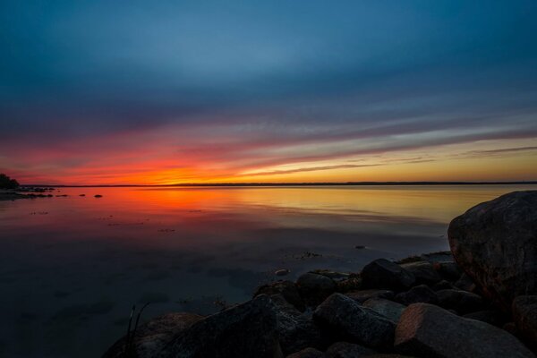 Unglaublicher Sonnenuntergang an der Ostsee