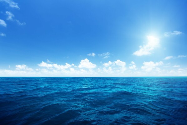 Beautiful photo of the blue sea