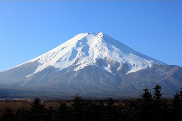Góra Fujiyama w Japonii. Tło