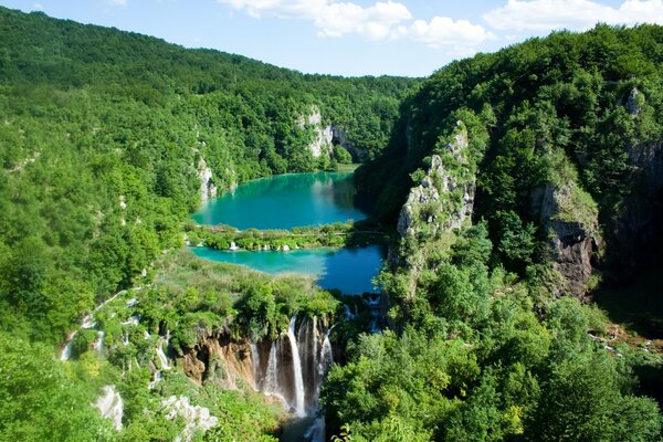 Waterfalls in the national park attract tourists