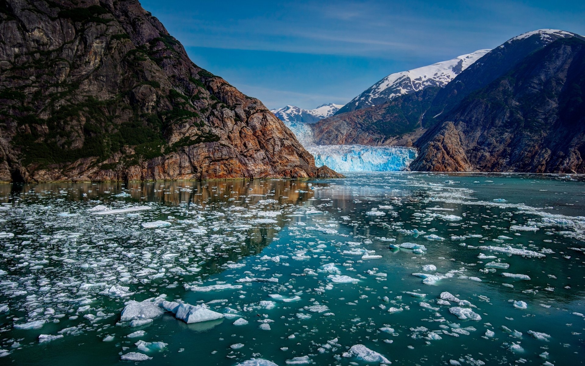 parque nacional de la bahía del glaciar alaska bahía del glaciar montañas glaciar