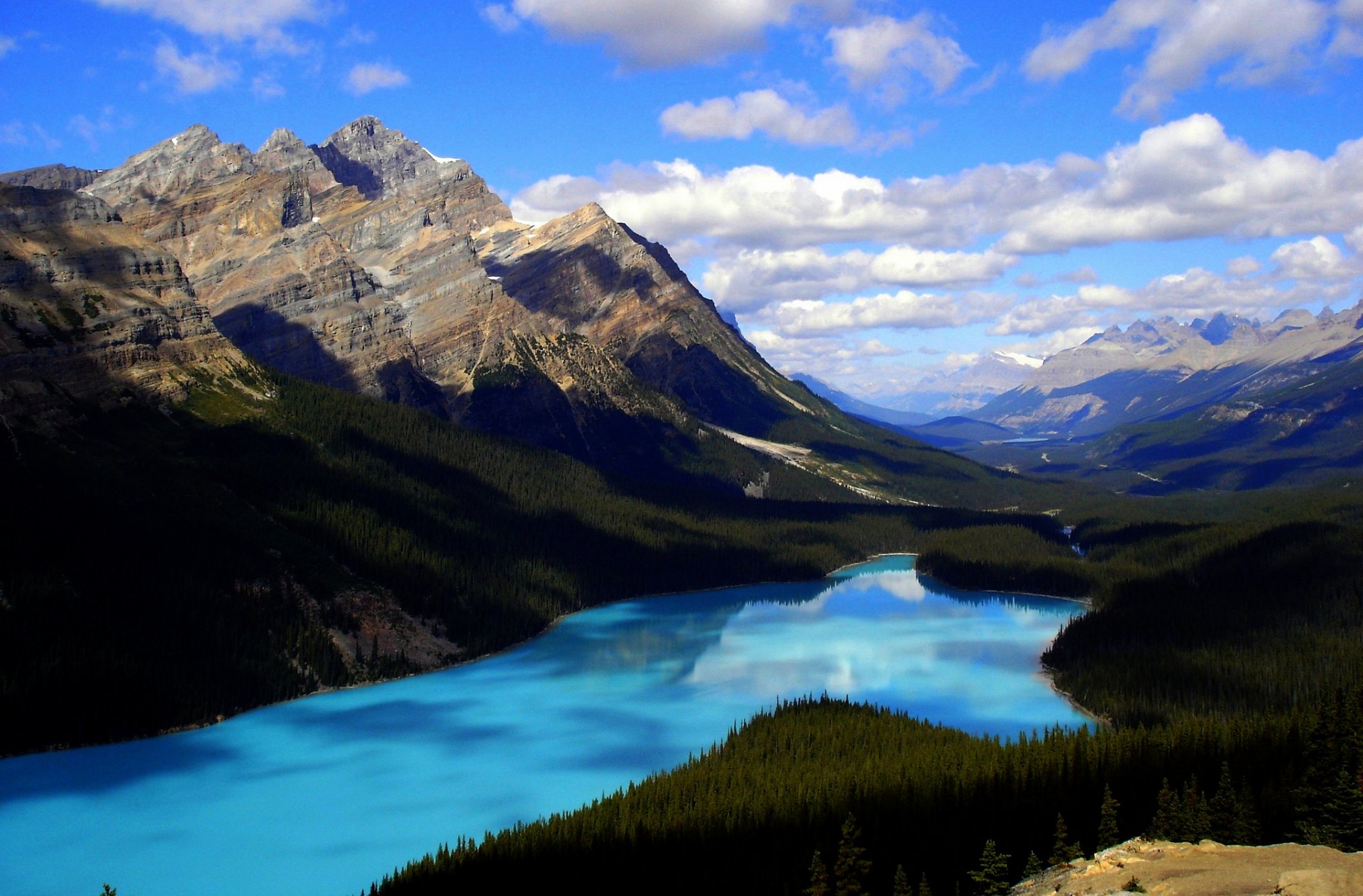 kanada alberta góry las jezioro