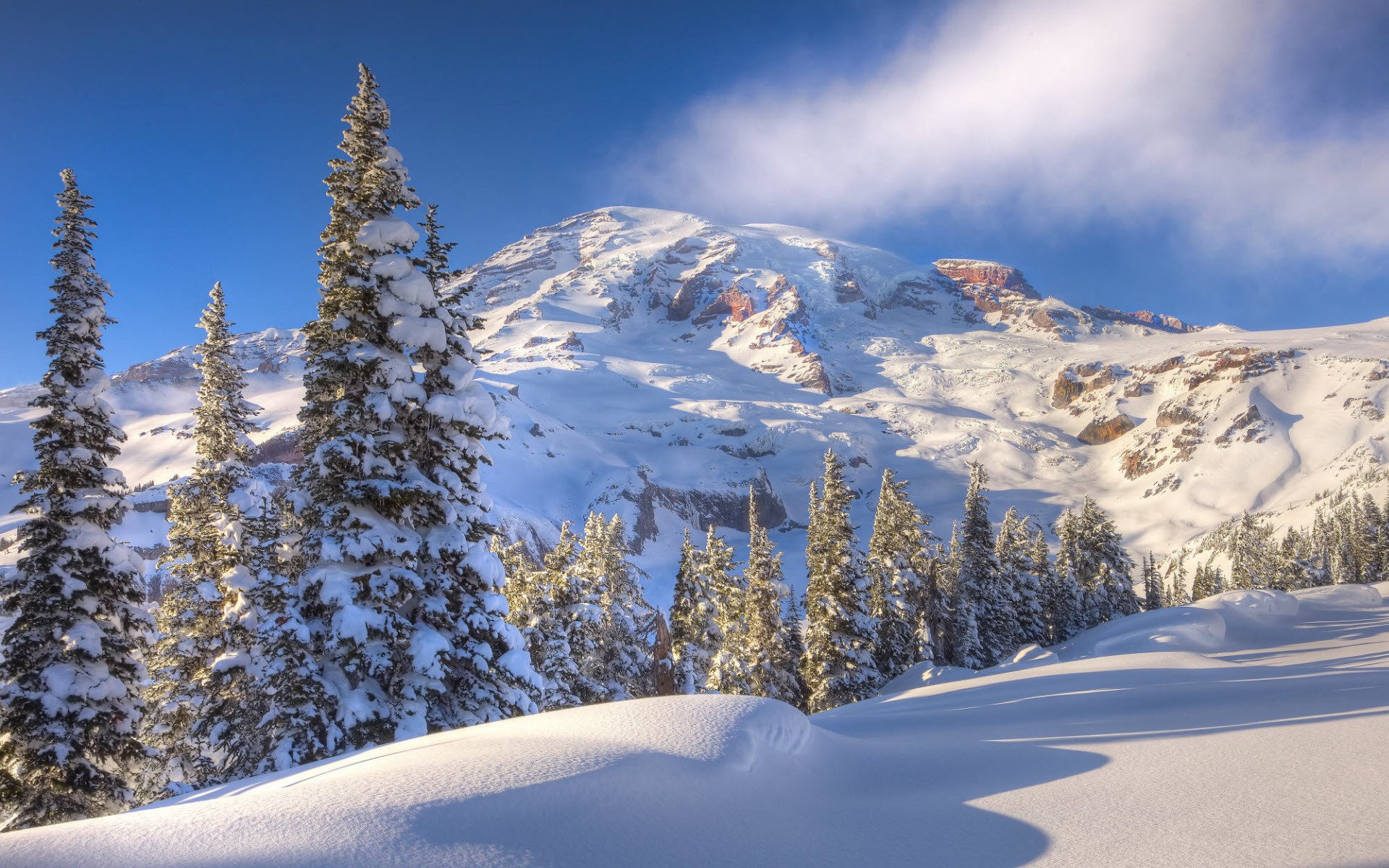 hiver montagnes neige