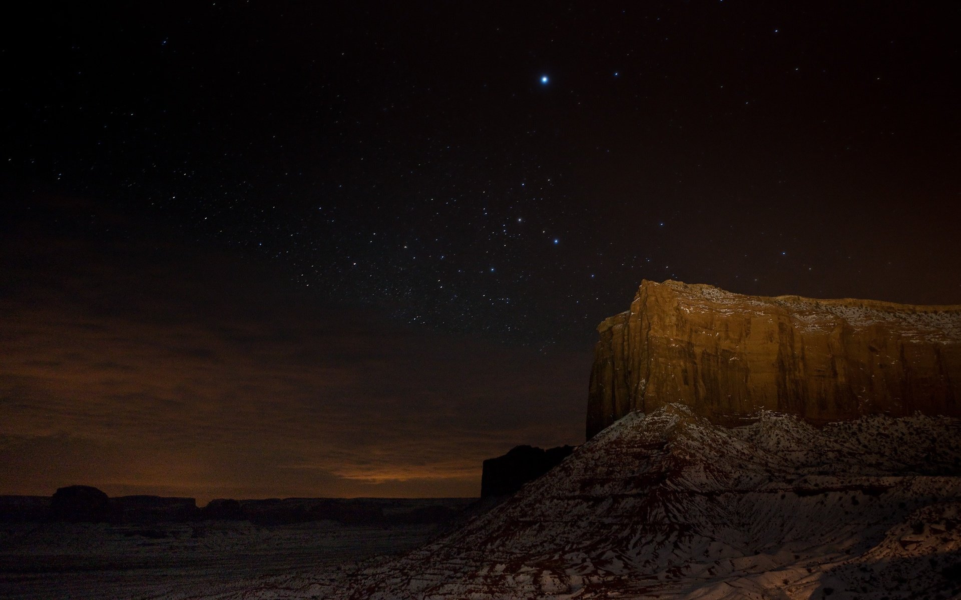 canyon nuit étoiles rocher désert