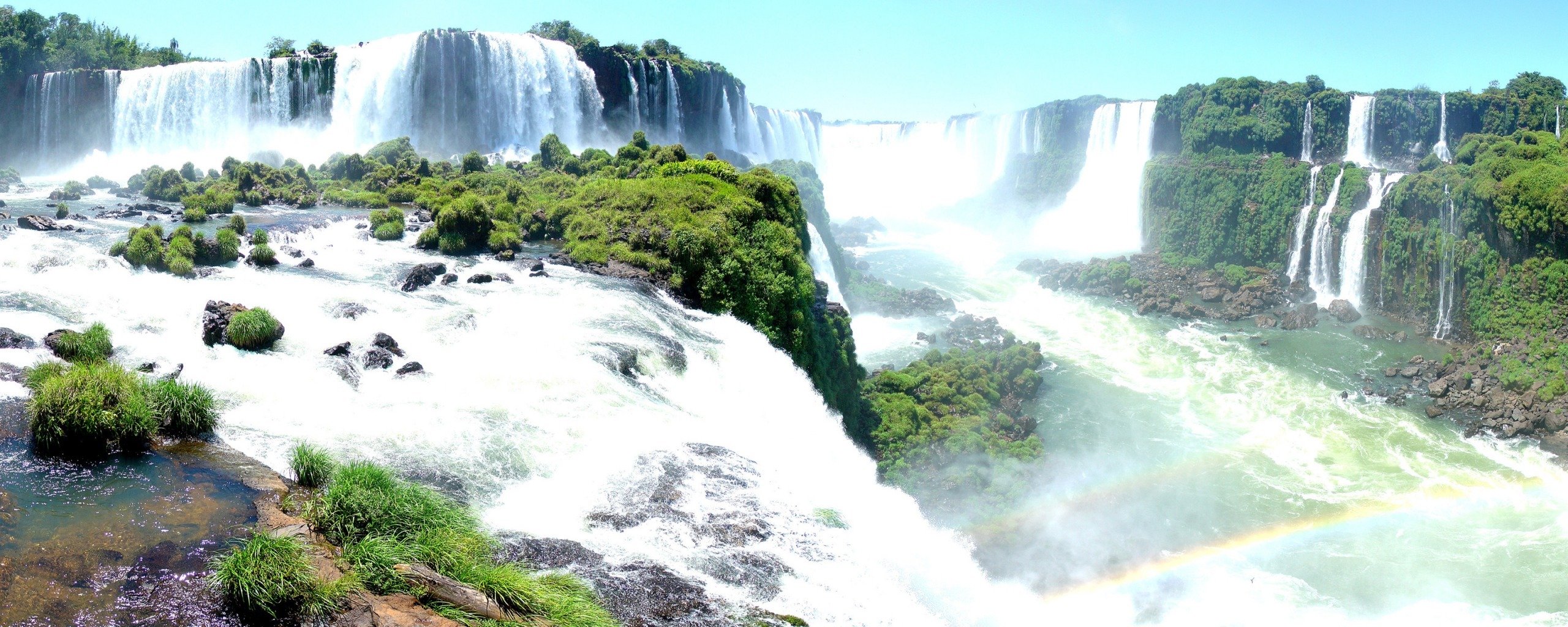 wodospady iguazu panorama tęcza