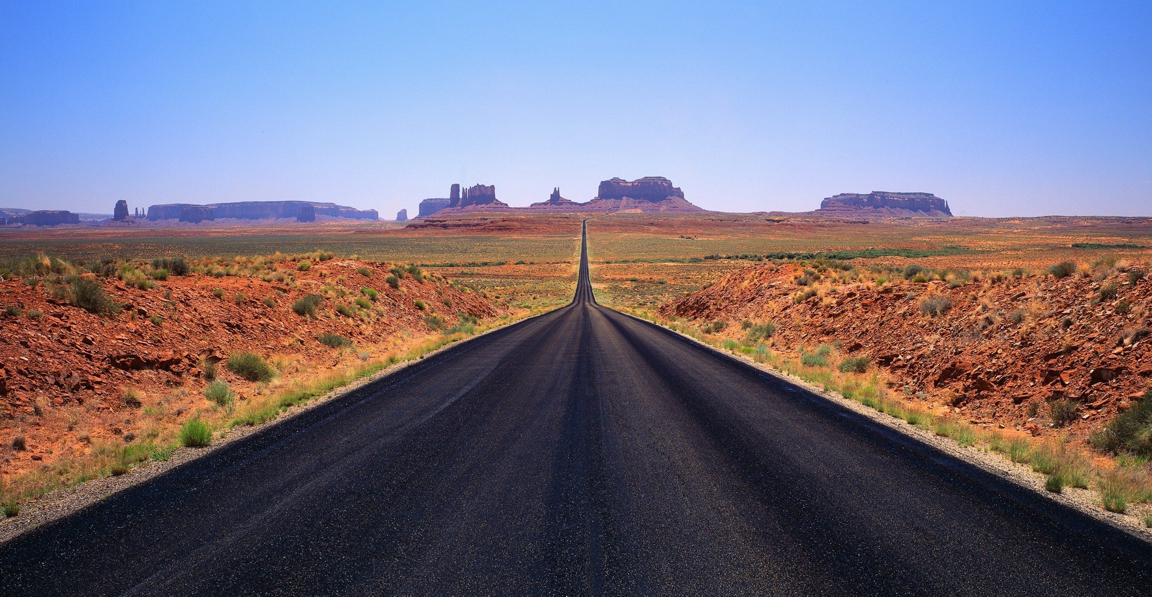 straße berge horizont