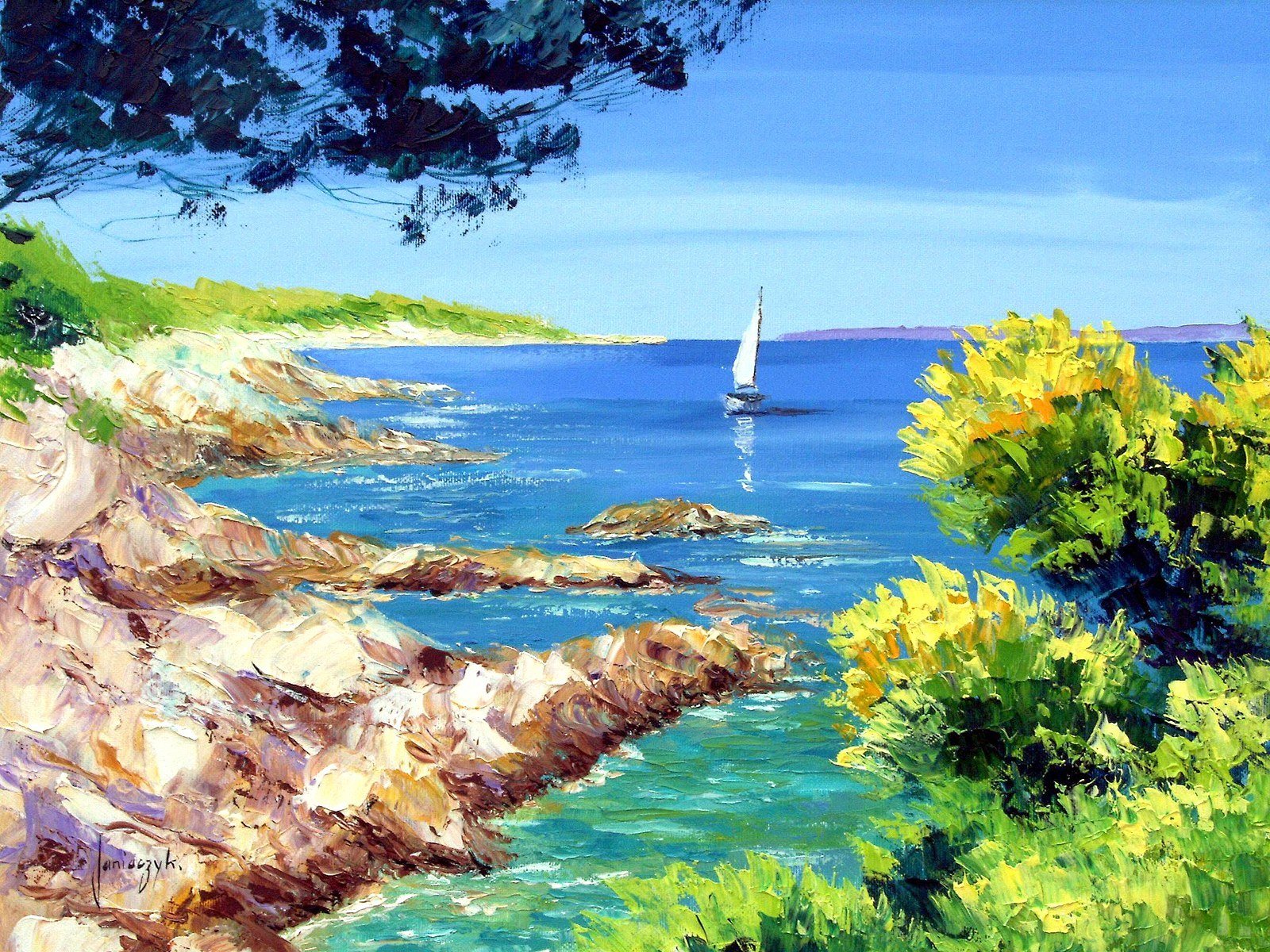 jean-marc janiaczyk peinture mer voile paysage