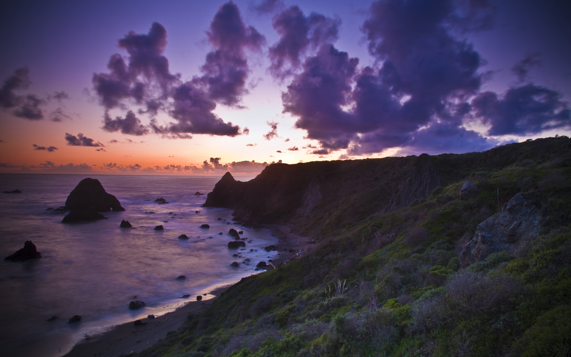 océan coucher de soleil plage