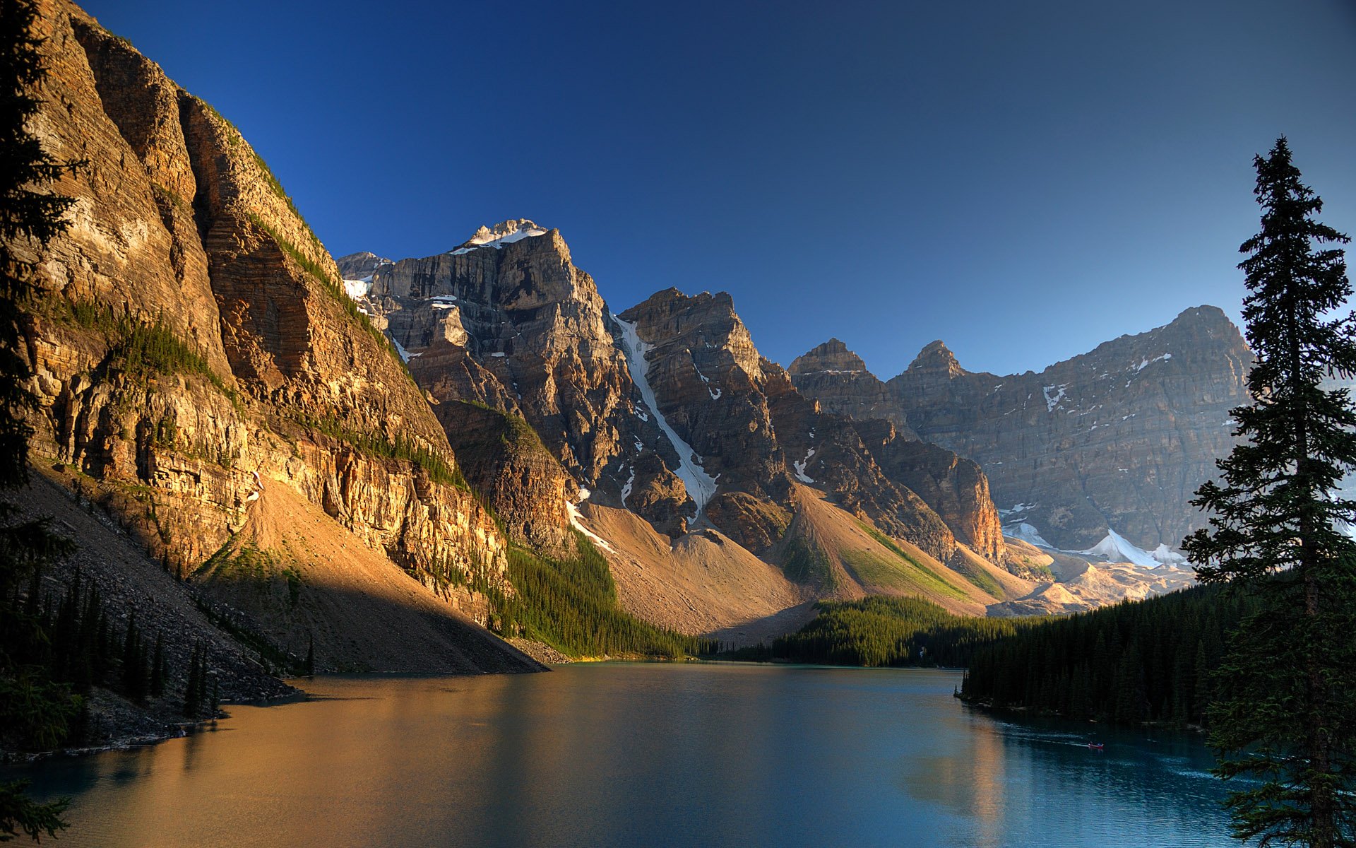 lac rochers arbres