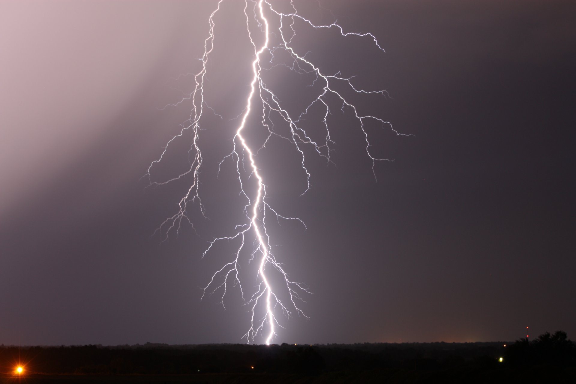 lightning night sky