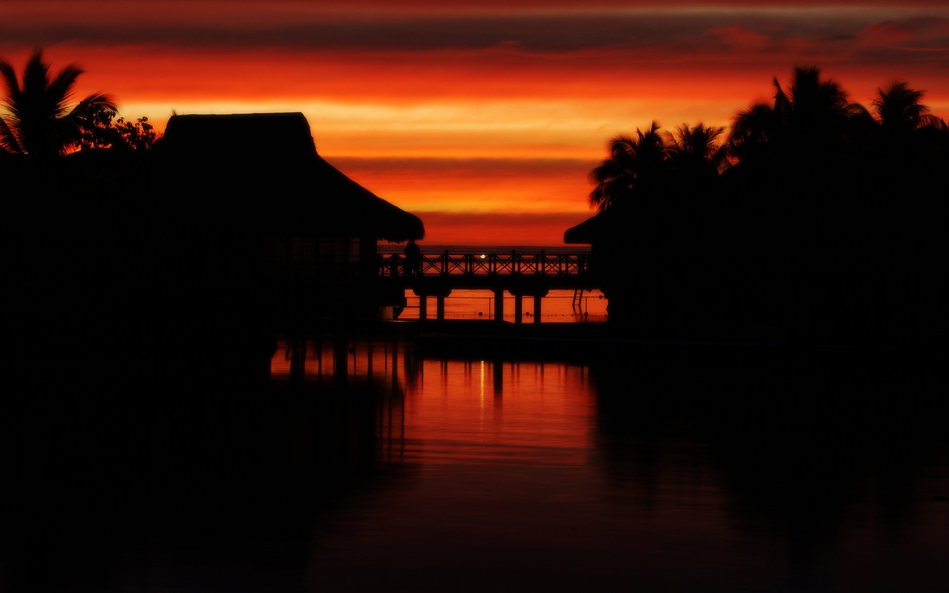 puesta de sol tahití moorea trópicos