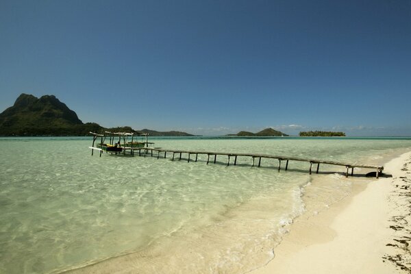 Seashore and white sand