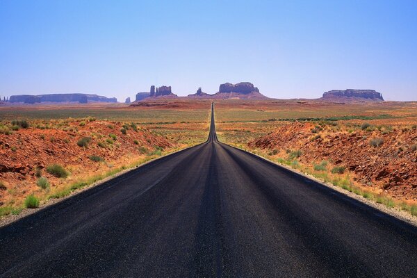 The road to the mountains and beyond the horizon