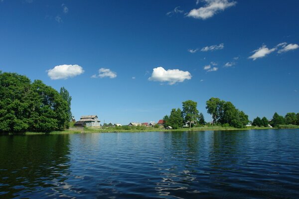 A small village near the lake