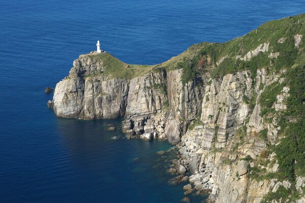 Lighthouse on a mountain in Japan