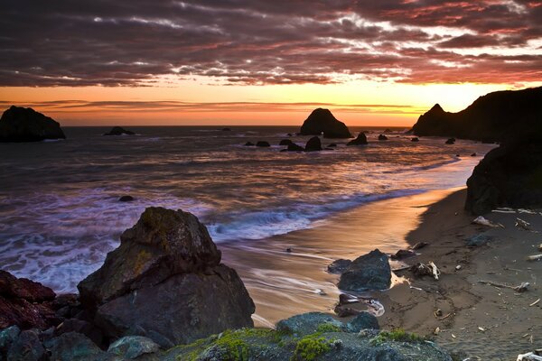 Foto della spiaggia e dell oceano della California