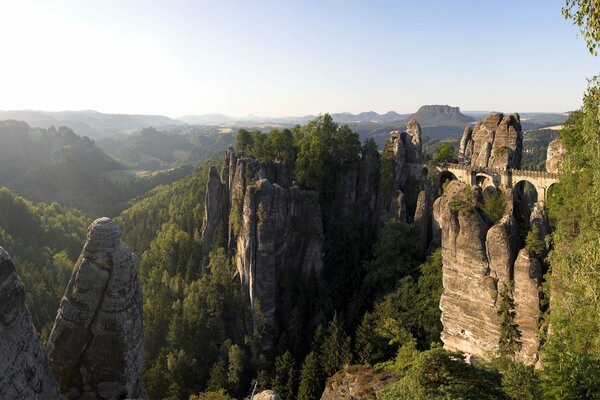 Rocky terrain in sunlight