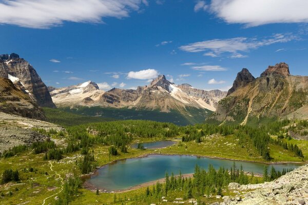 Clear shooting of a mountain reservoir