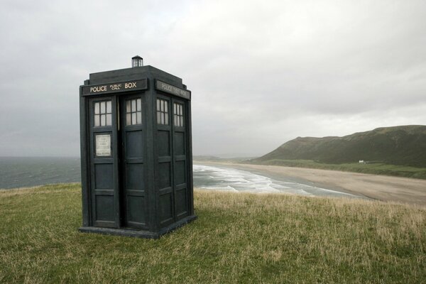 Police box for prisoners on the coast