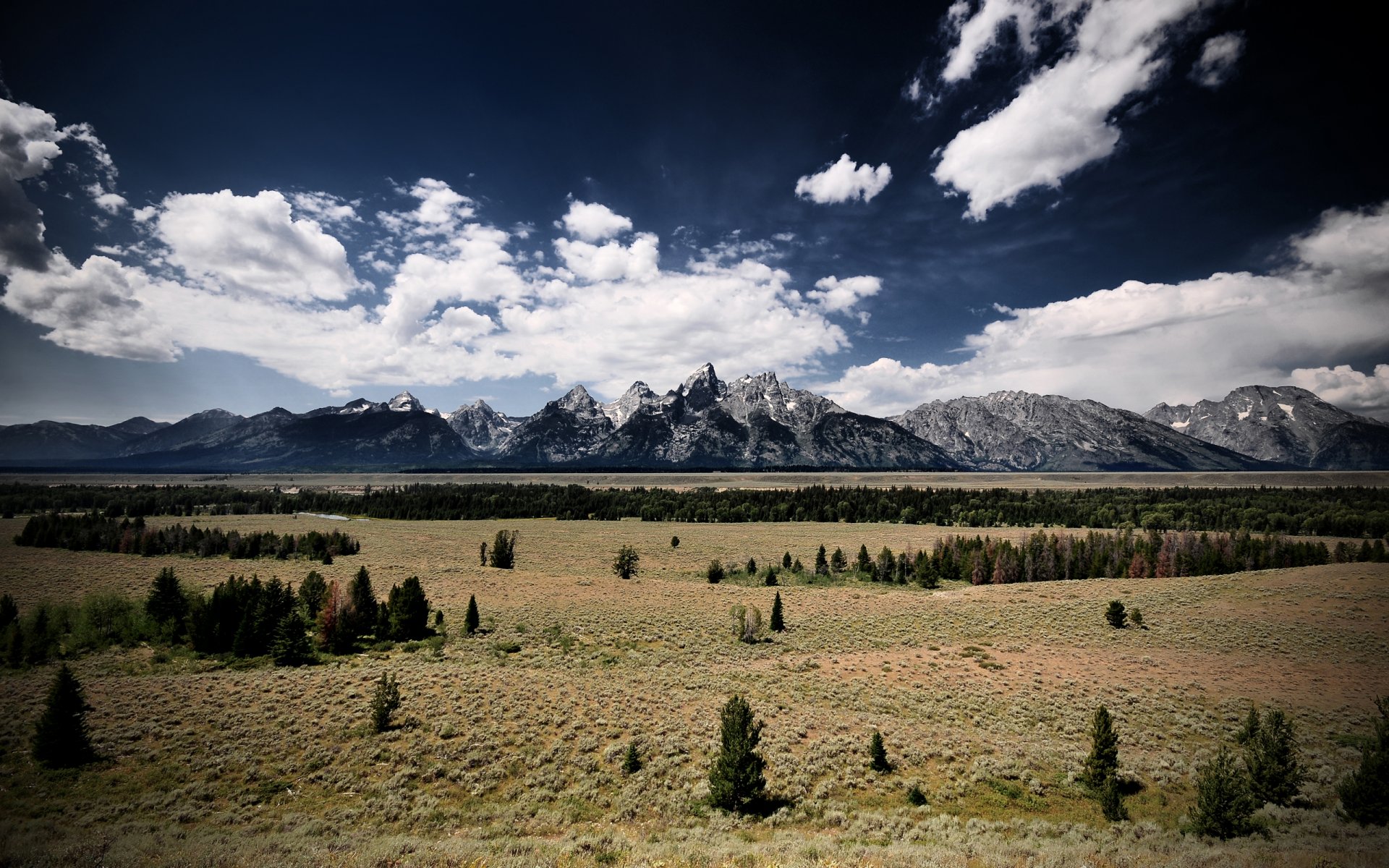 nubes montañas rocosas cielo wyoming