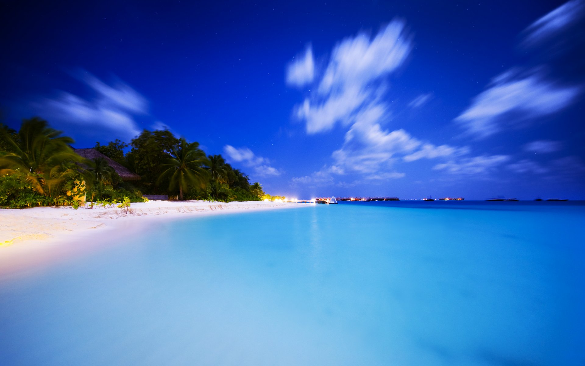 plage nuages maldives mer ciel tropiques eau