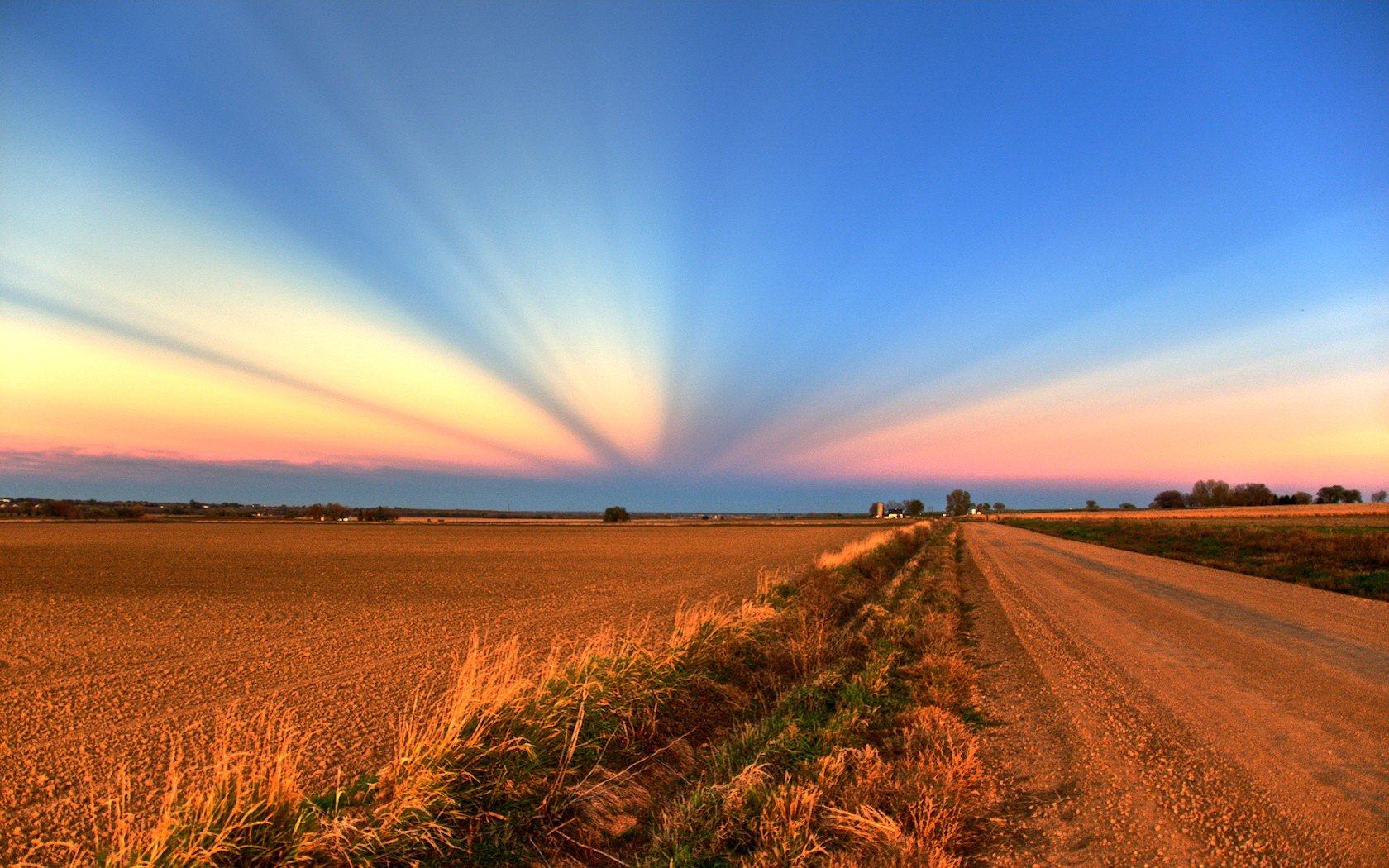 camino campo cielo